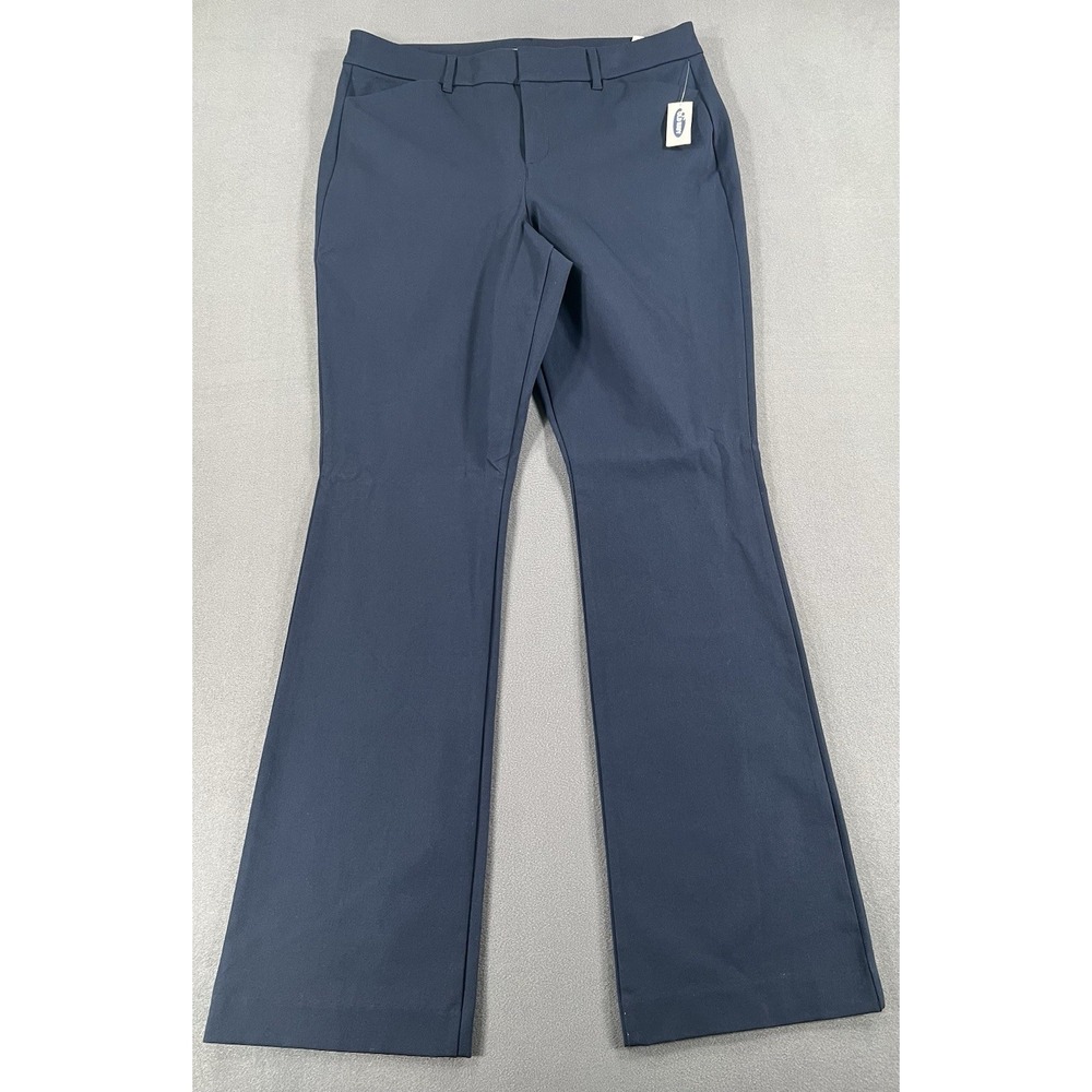 Old Navy Pixie Flare High Rise Navy Pants Women's Size 12 Stretch Slimming NEW